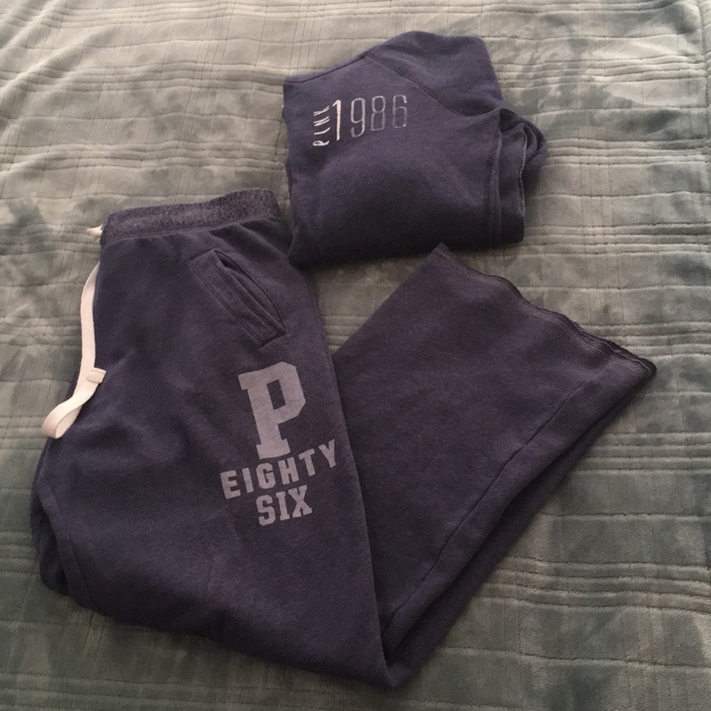 Navy Blue jumpsuit Pink Victoria Secret